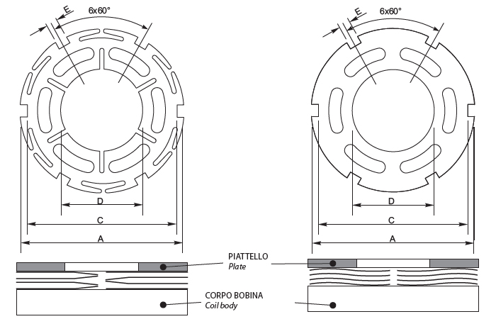 disegno tecnico disco esterno Telcomec