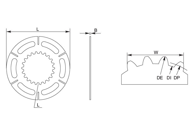 disegno tecnico disco interno Telcomec